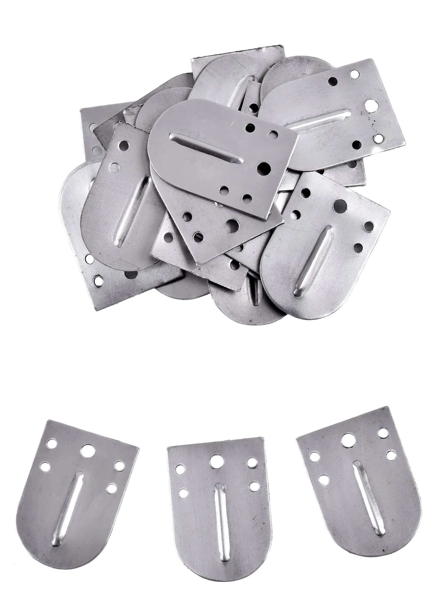 Stahlschuppen für Lamellenrüstung, 25 mm x 35 mm, mit Mittelrippe (25 Stück)