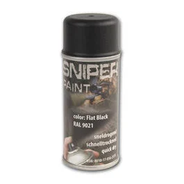 Sniper Paint Sprühfarbe, Flat Black (RAL 9021)