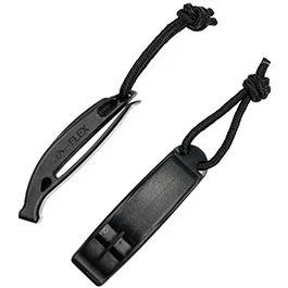 101 INC Signalpfeife mit Clip MOLLE 2er Set schwarz
