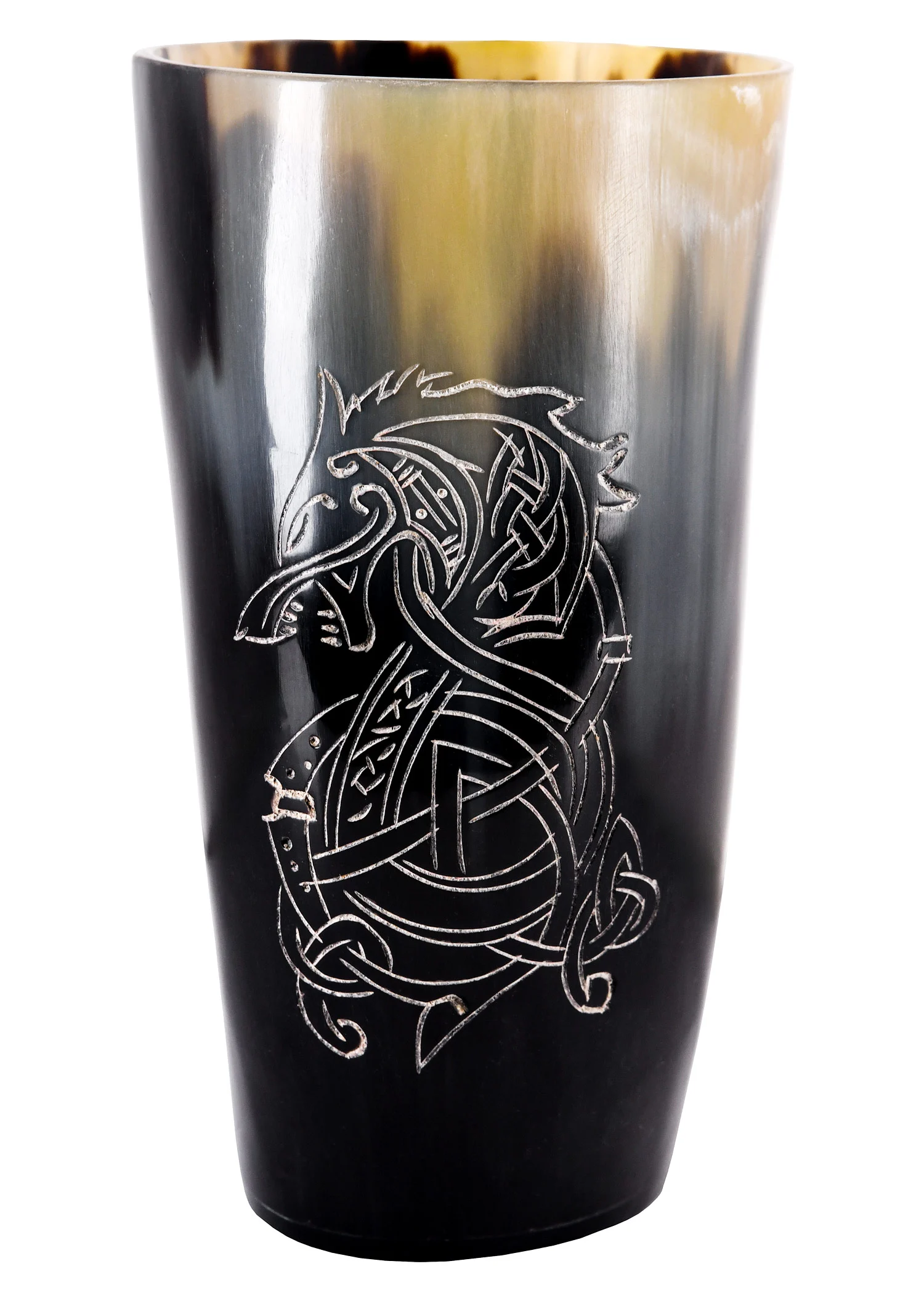 Trinkbecher aus Horn - Fenrir