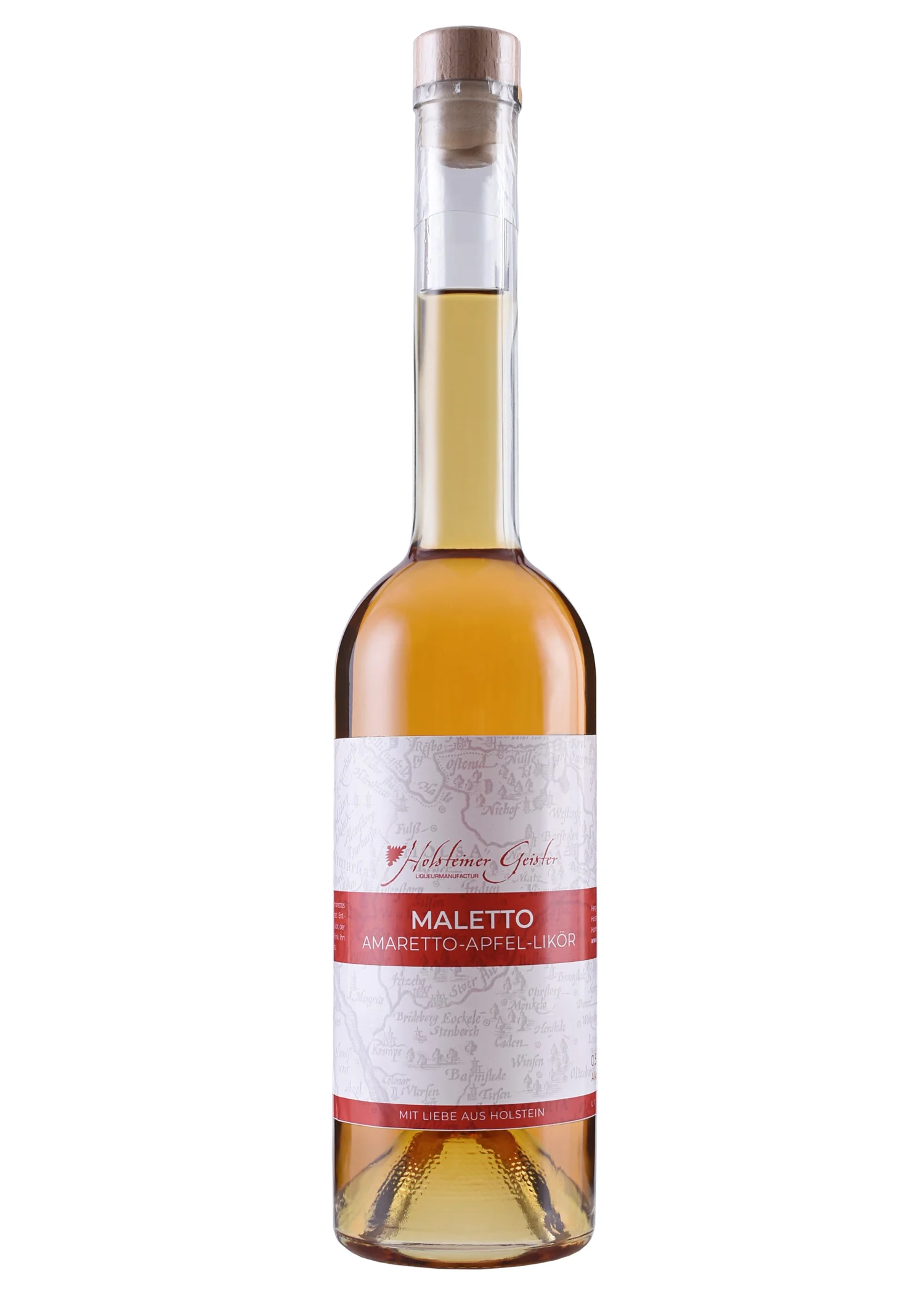 Maletto, Amaretto-Apfel-Likör, 20% vol. Alk., 0,5l Flasche - Holsteiner Geister