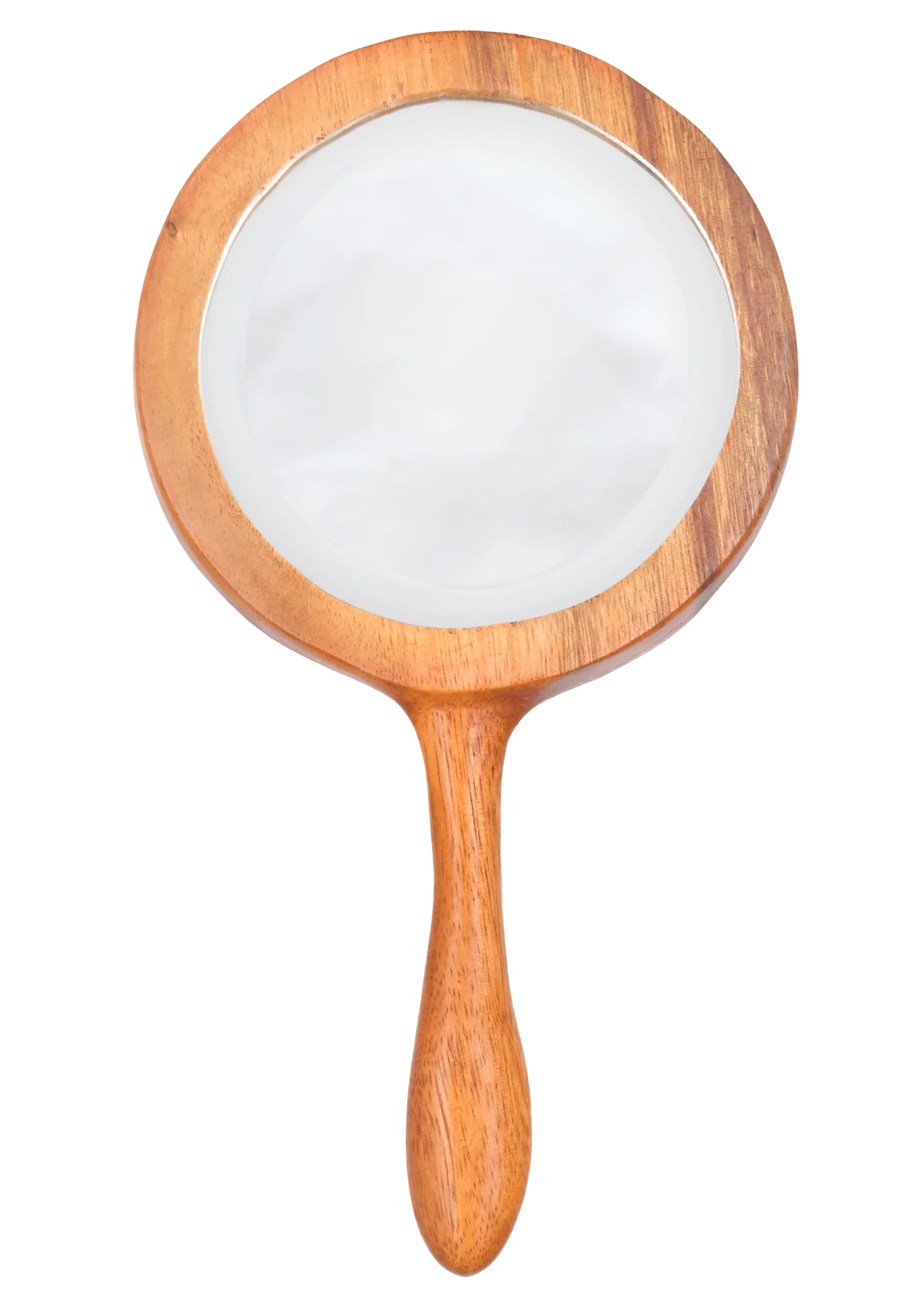 Handspiegel aus Holz mit Triskele und keltischen Knoten, ca. 28 cm
