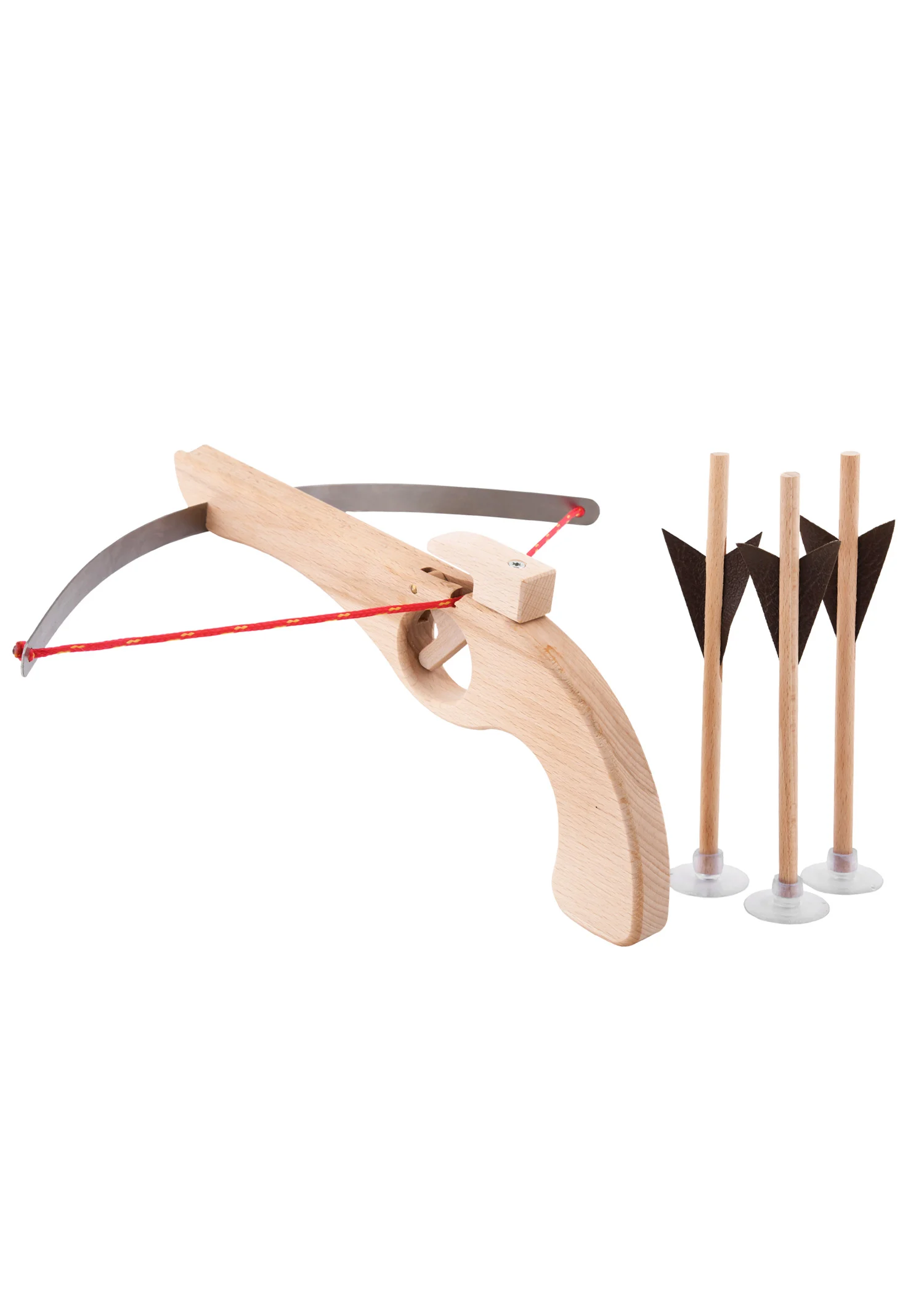 Kinder-Armbrust aus Holz mit Federstahlbügel, inkl. 3 Bolzen