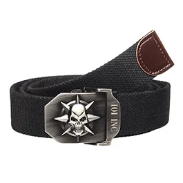 101 INC Gürtel Style 5 Skull / Star schwarz