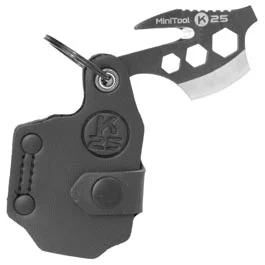 K25 Multitool 6 in 1 schwarz inkl. Lederetui und Schlüsselring