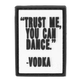 JTG 3D Rubber Patch mit Klettfläche Trust Me, you can Dance weiß/schwarz