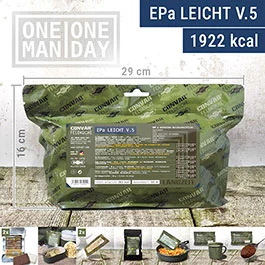 Convar Feldküche EPa Tagesration Leicht V.5 mit Linseneintopf Langzeitlebensmittel - Ideal für Outdoor, Notvorrat und Krisenvors