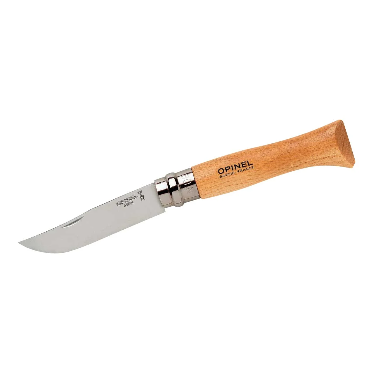 OpinelTaschenmesser No 08, rostfrei, Buche, mit Etui