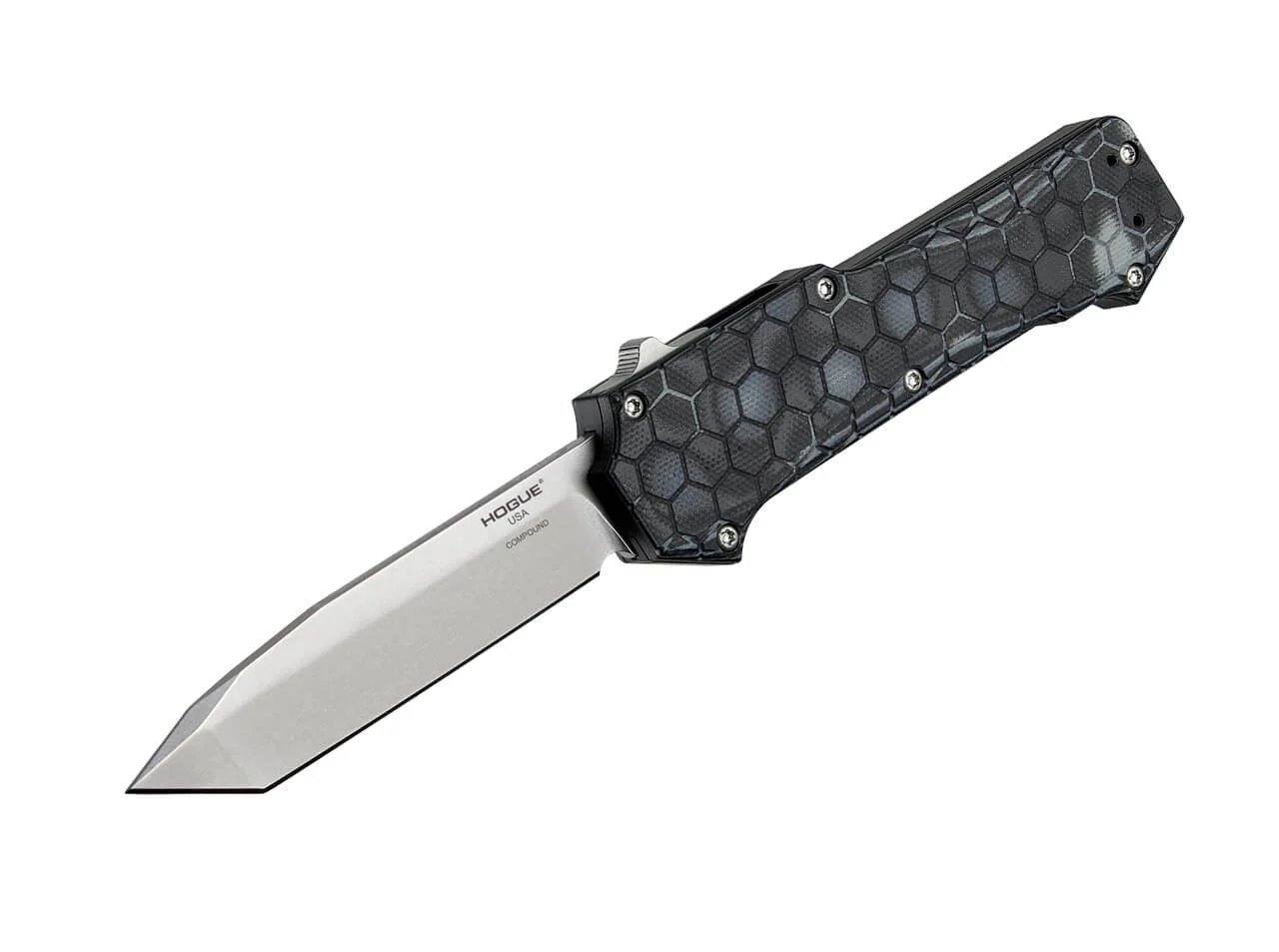 Compound OTF Automatic 3.5 Tanto G10 G-Mascus Tumbled