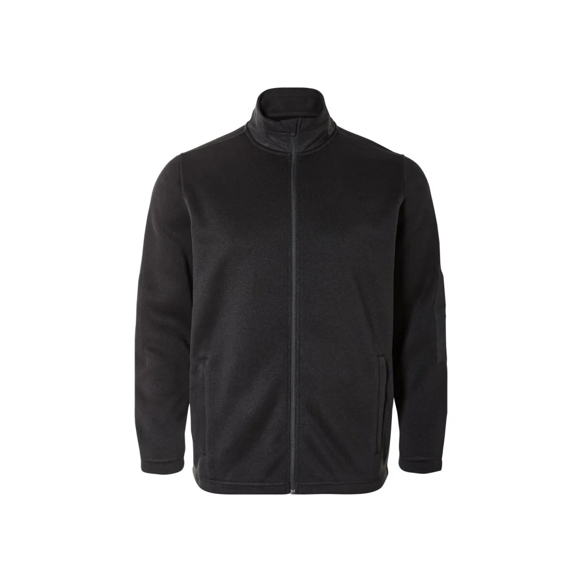LIVERGY Herren Strickjacke, aus weichem, wärmendem Fleece (schwarz, XXL(60/62)) - B-Ware neuwertig