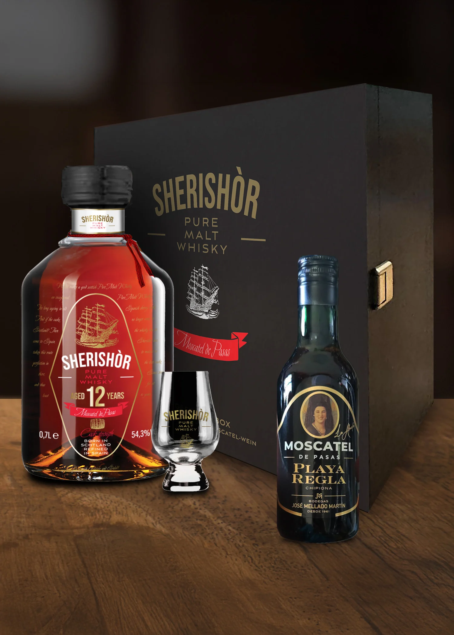 SHERISHÒR Pure Malt Whisky, Moscatel De Pasas, 54,3% vol., 0,7l, Limited Edition