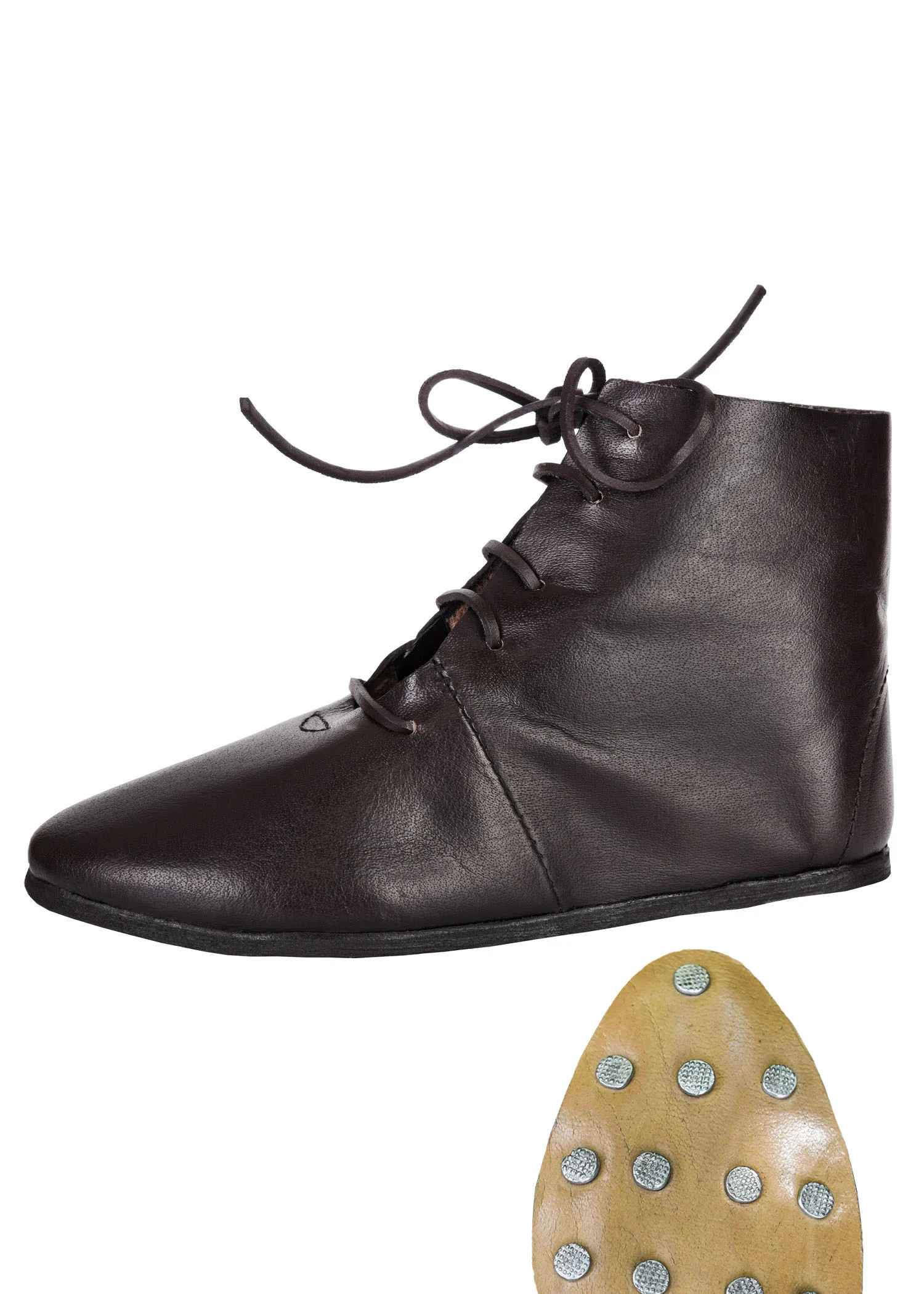 Mittelalterliche Schnürschuhe, halbhoch
