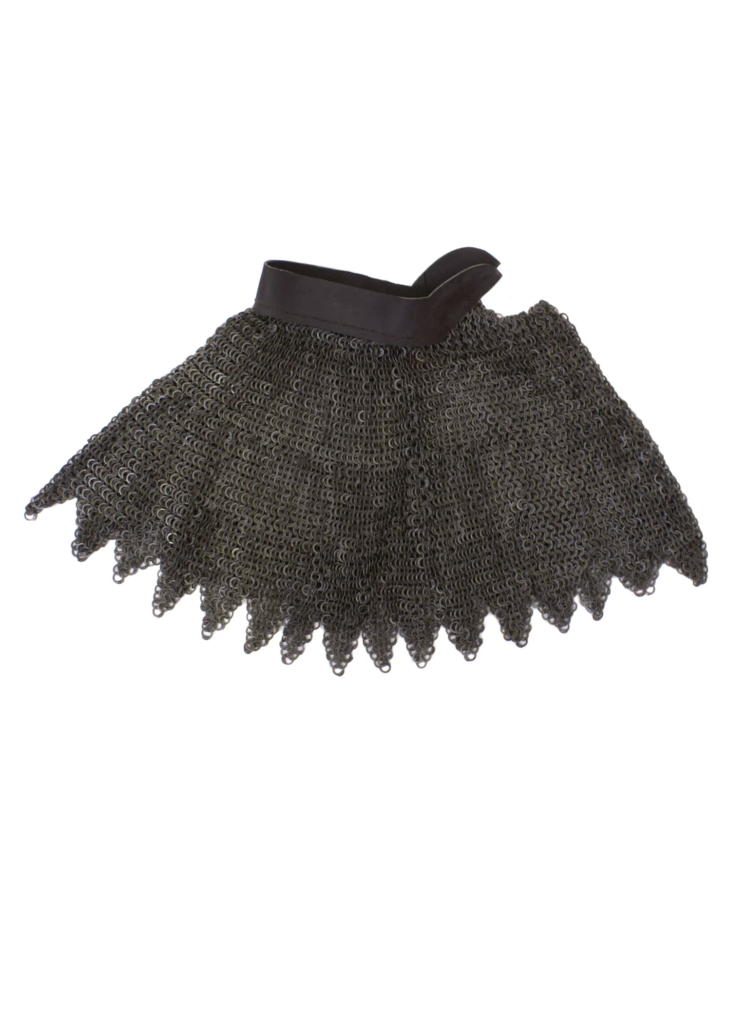 FWM Kettenbrünne für Helme, Flachring mit Keilnieten, ID 8mm, gezackt