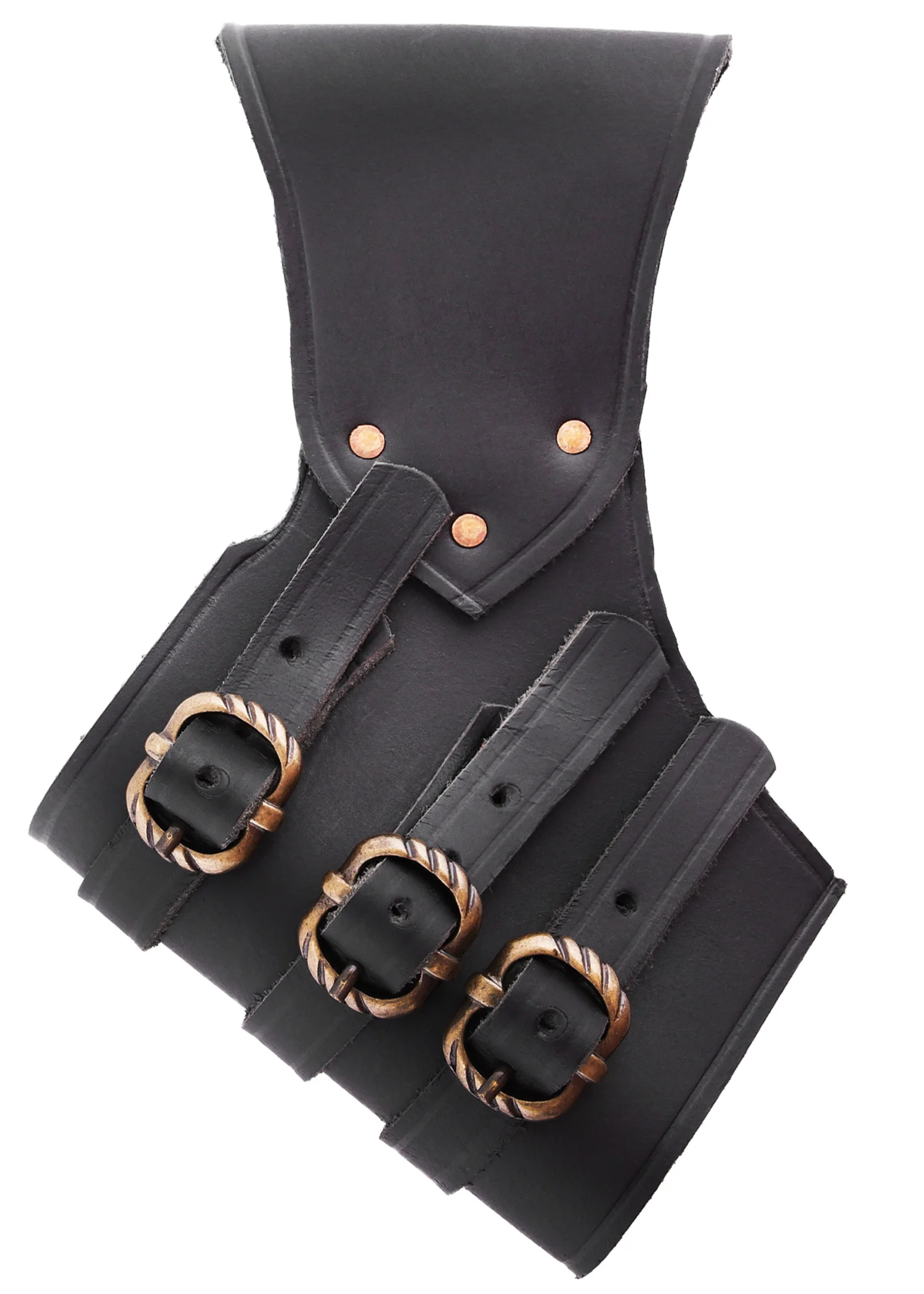 Verstellbarer Schwerthalter aus schwarzem Leder