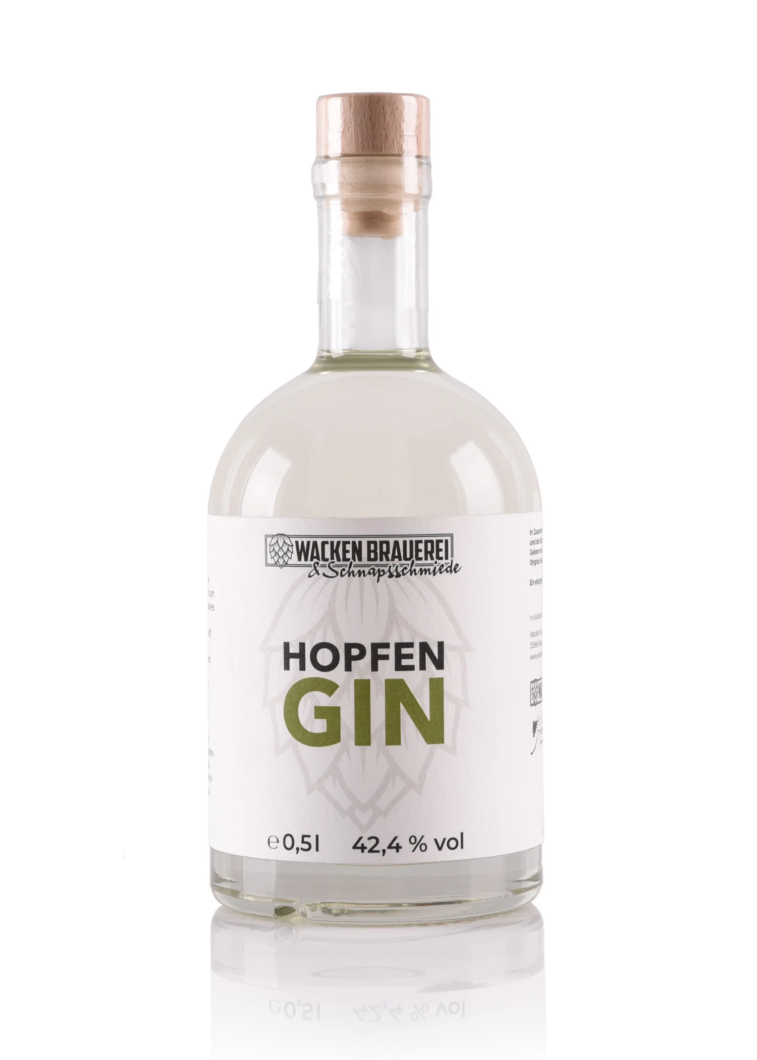 Hopfen Gin - 42,4% vol. Alk. 0,5l - Wacken Brauerei & Holsteiner Geister