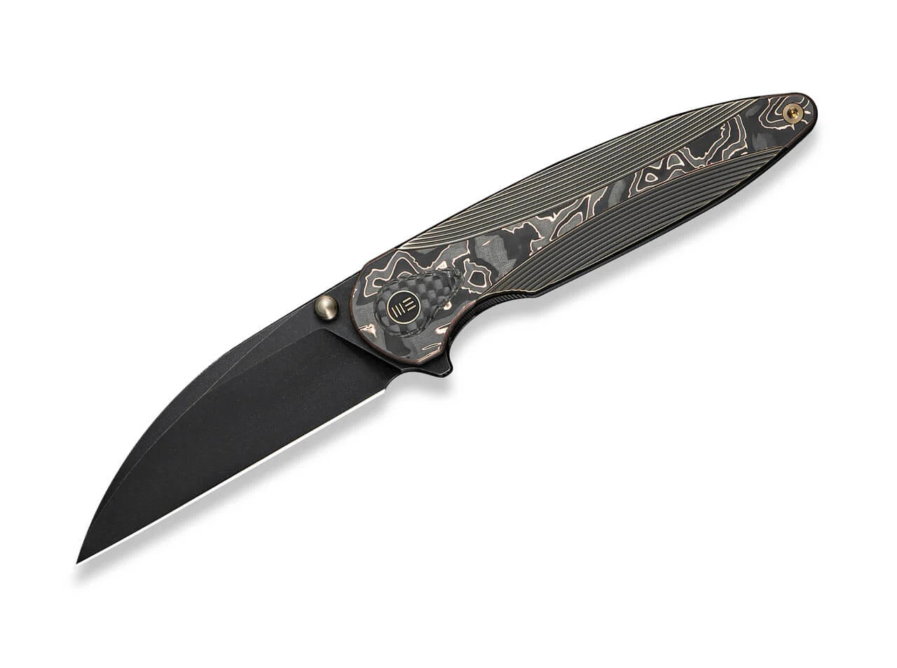 Zenthra M390 Ti Bronze Copper Foil CF Black Stonewash